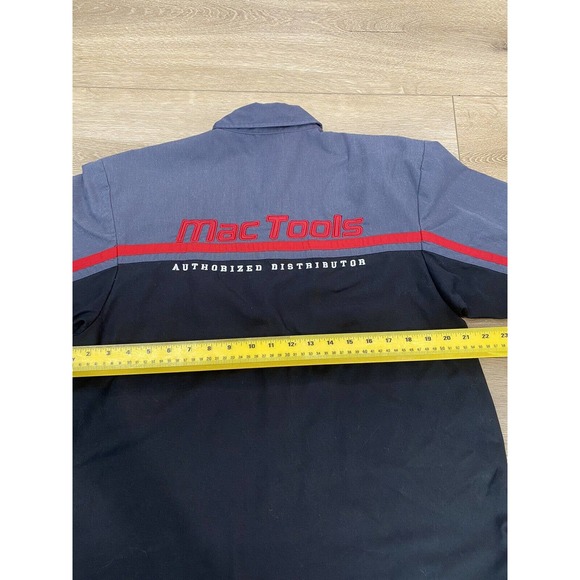 Mac Tools Men’s Black Red Short Sleeve Button Up Shirt Double Sided Large L - Picture 7 of 7